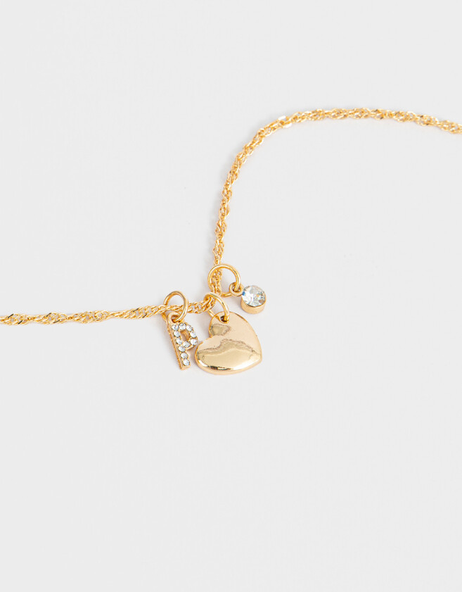 Cadena Corta con Dije De inicial Cadena Corta Con Dije De Inicial "p" - Dorado