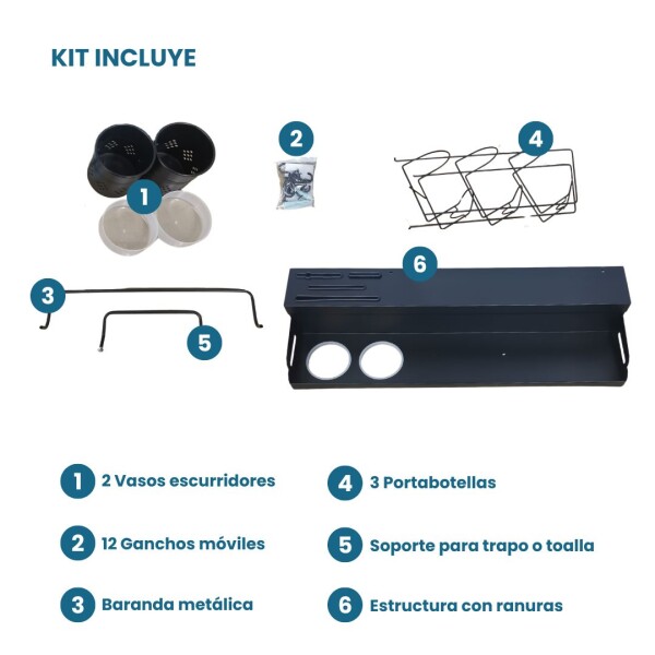 Estante Organizador Cocina 60cm Colgante Ganchos Especieros Y Utensilios Porta Botella Alacena Imback Estante Organizador Cocina 60cm Colgante Ganchos Especieros Y Utensilios Porta Botella Alacena Imback
