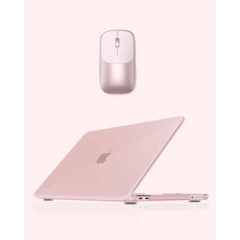 KIT Carcasa STM Studio Clear + Mouse Satechi Slim EX - Blush KIT Carcasa STM Studio Clear + Mouse Satechi Slim EX - Blush