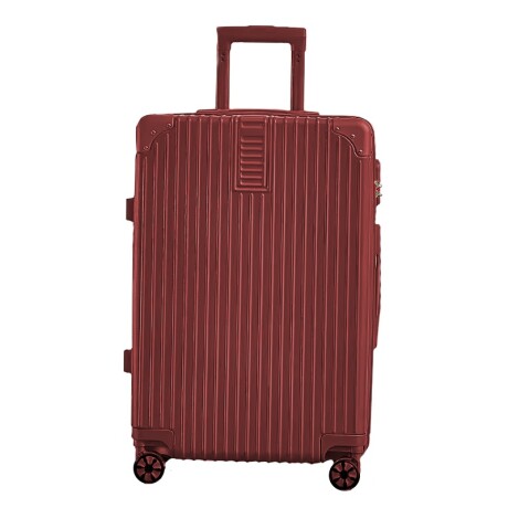 Valija Pequeña CarryOn 4 Ruedas Dobles Giratorias Candado Bordó