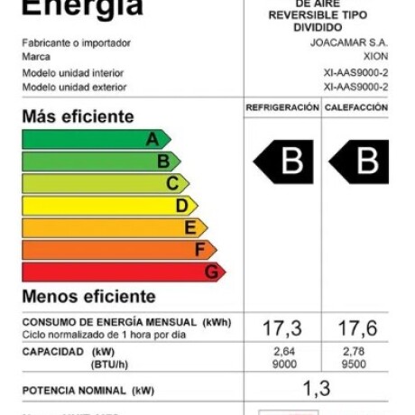 aire acondicionado split 18000 btu COLOR UNICO