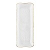 BANDEJA VIDRIO RECT BORDE DORADO 32X12CM Unica