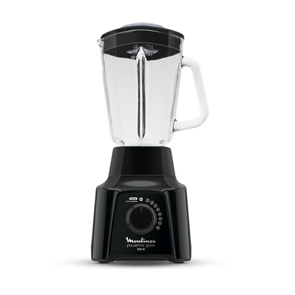 LICUADORA MOULINEX POWER MIX LN289 NEGRA 8VEL 550W VASO VIDRIO Unica