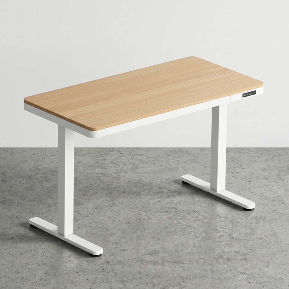 ESCRITORIO REGULABLE METAL-Y-MDF MARRON ASCEND