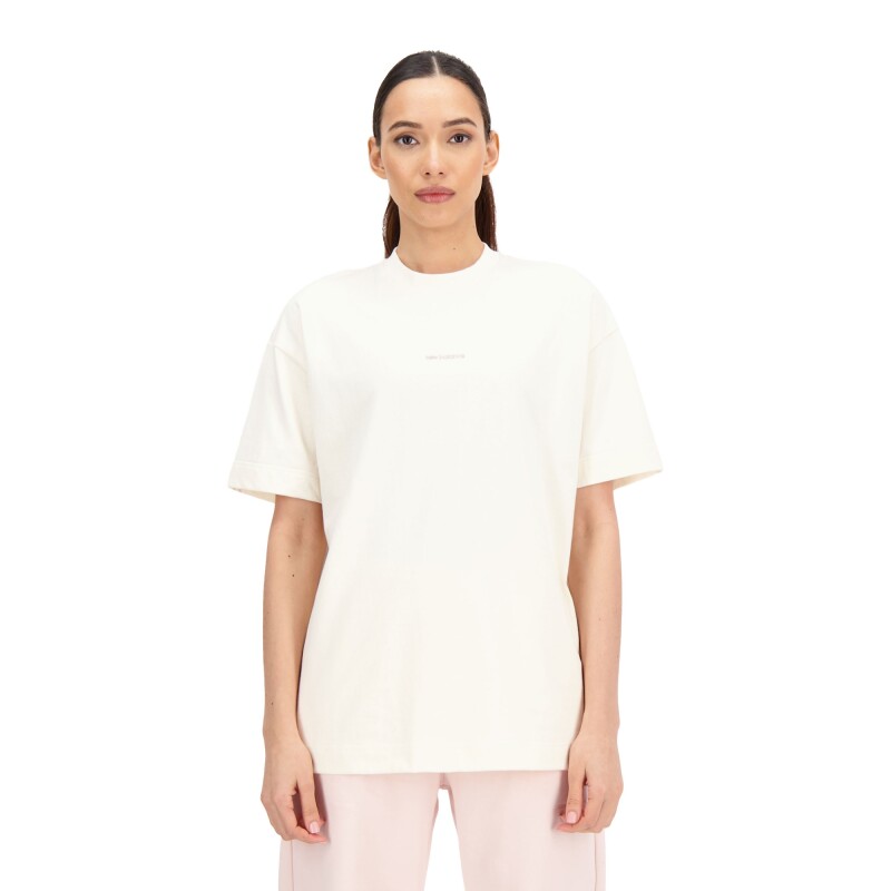 Remera New Balance de Dama - Athletics - WT33557GIE BEIGE