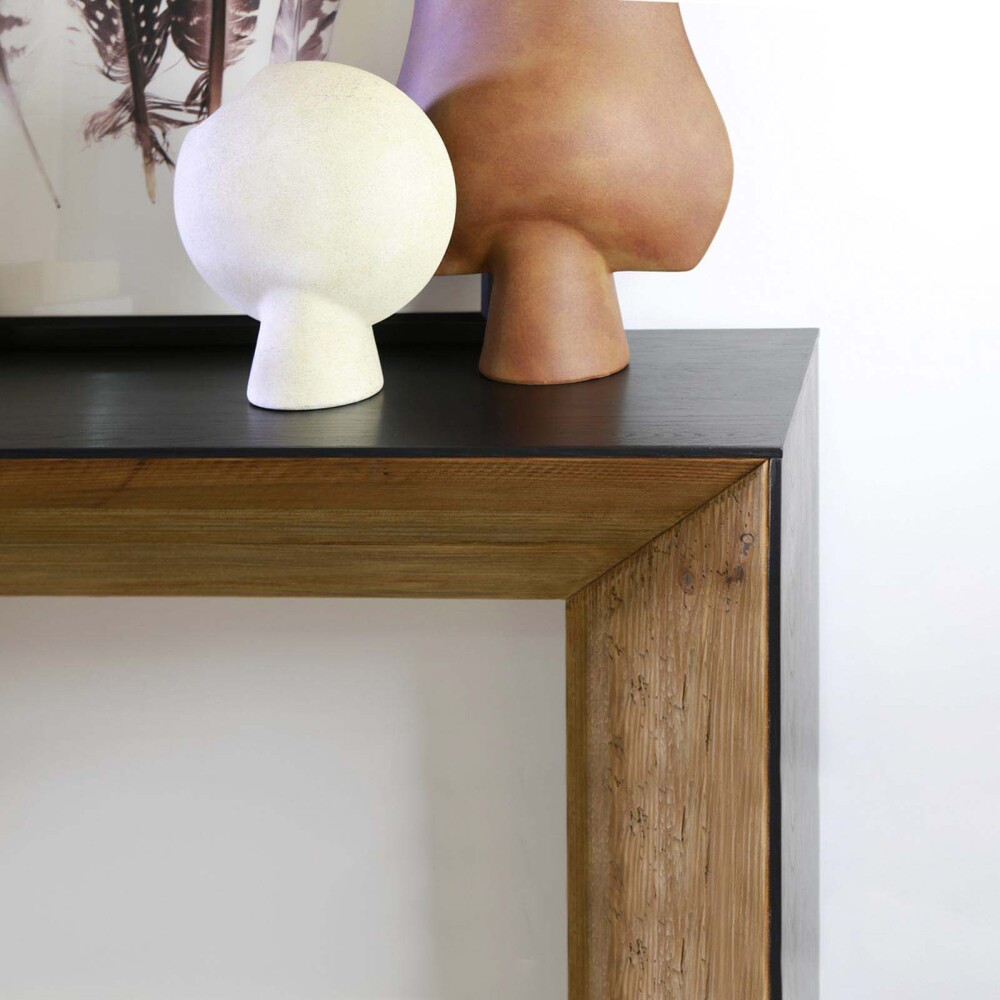 CONSOLA MADERA NATURAL-BEIGE VOLCANO NAT/NEGR