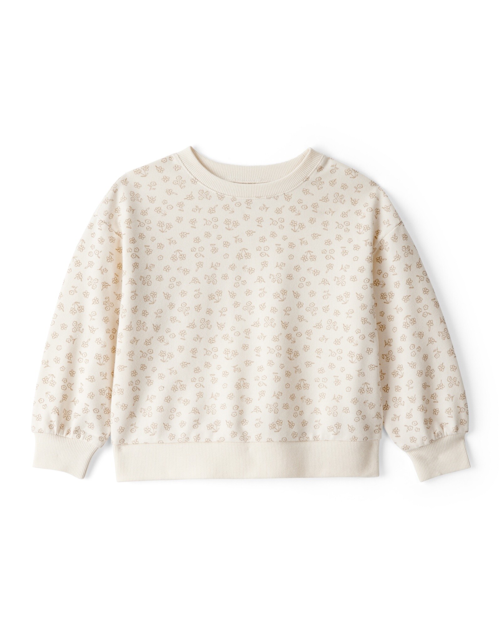 Buzo de algodón, marfil, diseño floral Sin color