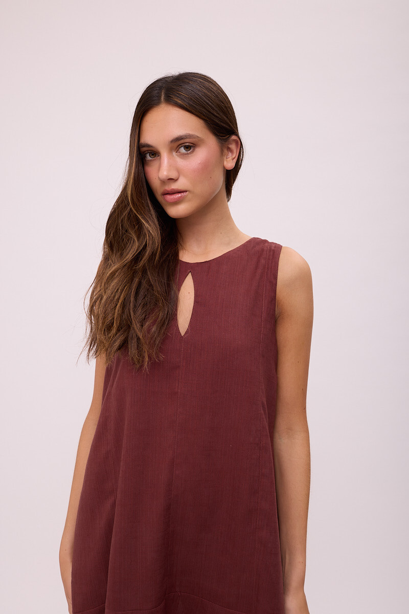 VESTIDO POLK Chocolate