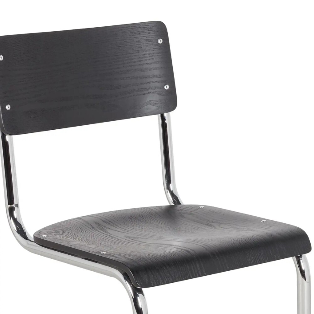 Silla de Comedor Metal Cromado - Impala Negro