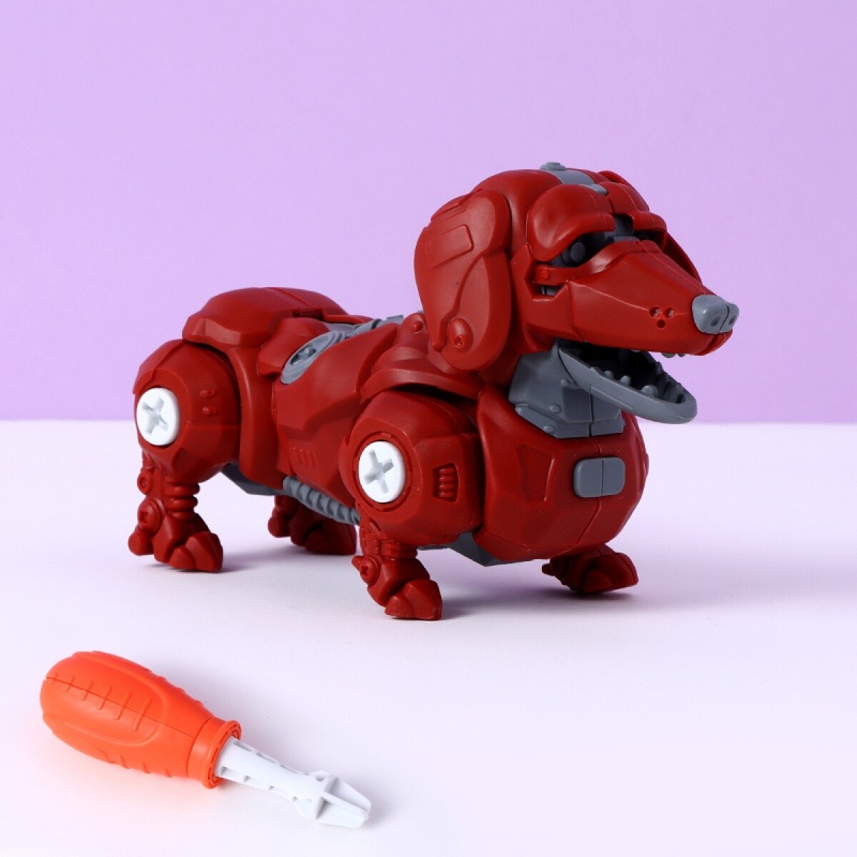 Juguete De Ensamblado - Perro Salchicha - Rojo 