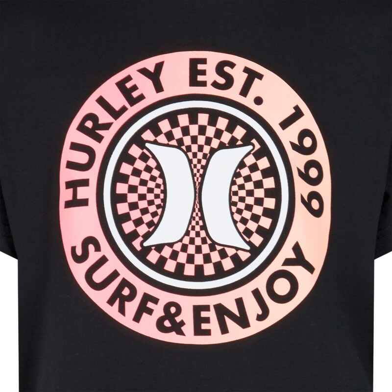 Remera Sticker Check Tee de Niños Negro