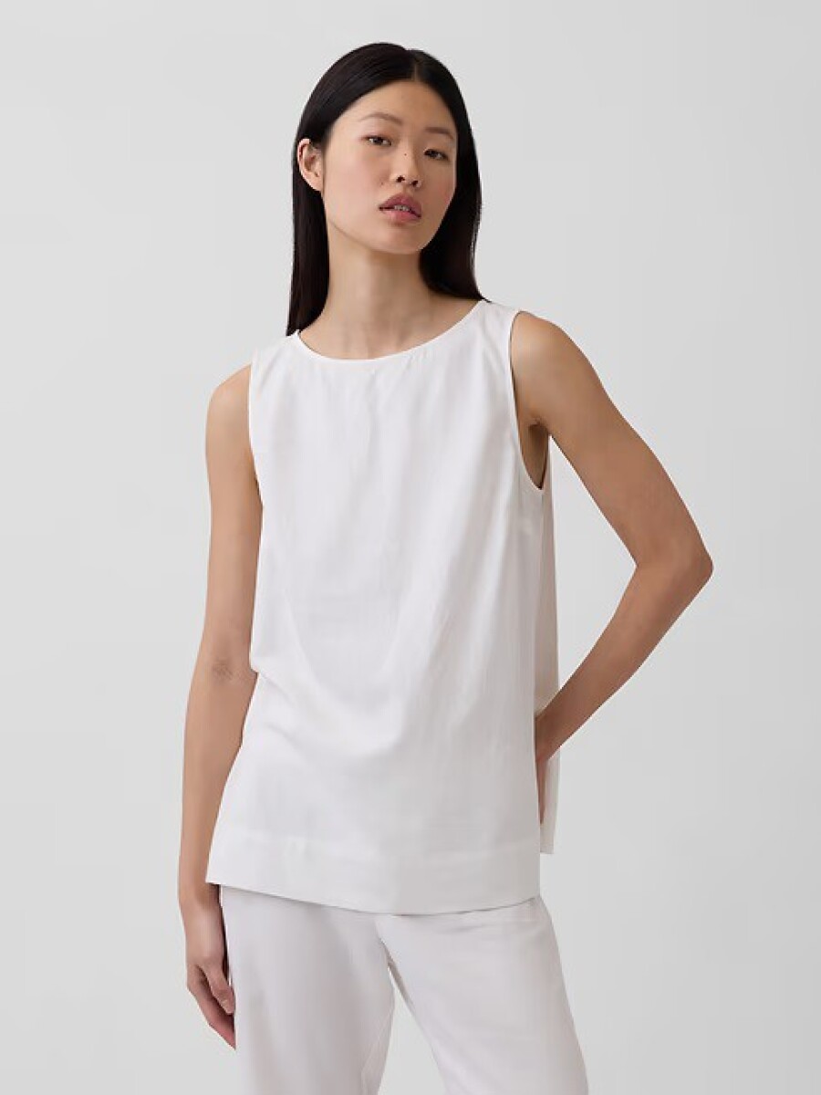 Musculosa De Lino Mujer - New Off White 