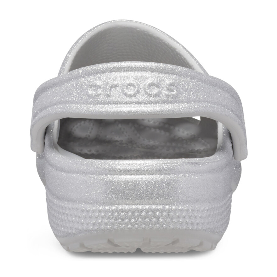 Classic Glitter Clog - Unisex Silver Glitter