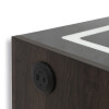 Mesa De Luz Con Luces Y Cargador De Celular Puertos Usb Marrón Mesa De Luz Con Luces Y Cargador De Celular Puertos Usb Marrón
