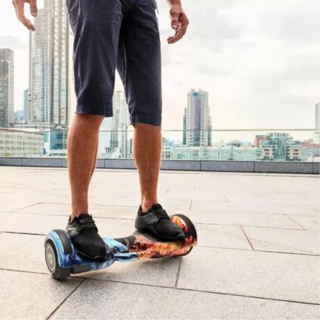 Patineta Eléctrica Hoverboard con Control AZUL-ROJO