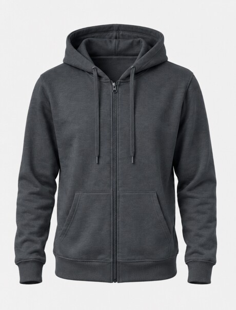 CAMPERA UNISSEX BÁSICA ADULTO GRIS OSCURO