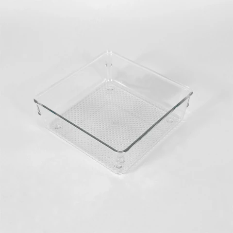 ORGANIZADOR CUAD ACRIL TRANSP 15X15X5CM Unica