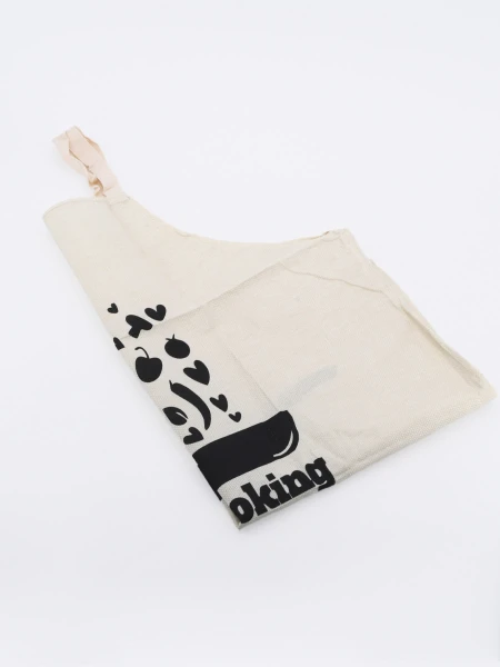 DELANTAL PRINT COOKING IS LOVE NATURAL