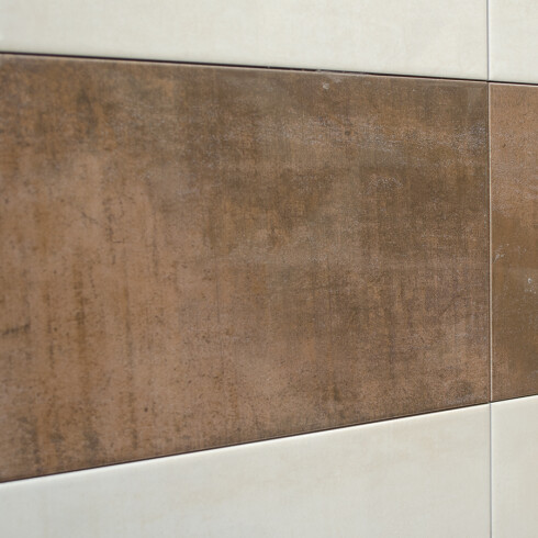 CERÁMICA REVESTIMIENTO 20X50 BRILLO MARRON OXIDOS METALICOS GAMAS DE MARRON