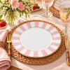 Juego de 6 Platos Llano de Ceramica Alleanza 29cm Stripe Rosa Juego de 6 Platos Llano de Ceramica Alleanza 29cm Stripe Rosa