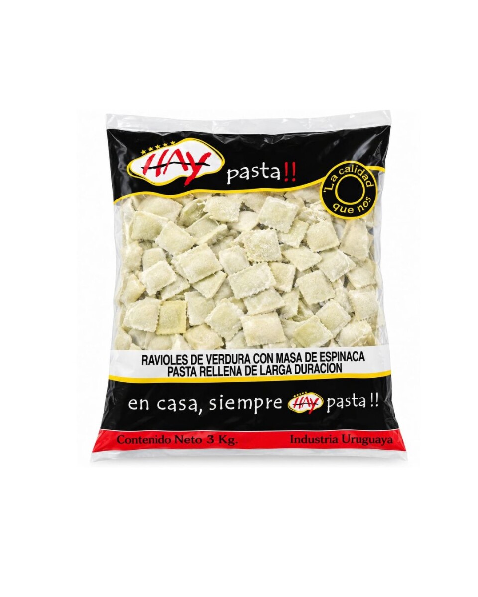 RAVIOLES DE VERDURA CON MASA DE ESPINACA 3KG HAY PASTA! 