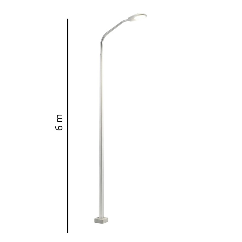 POLE6 Columna 6mt con Brazo Gris