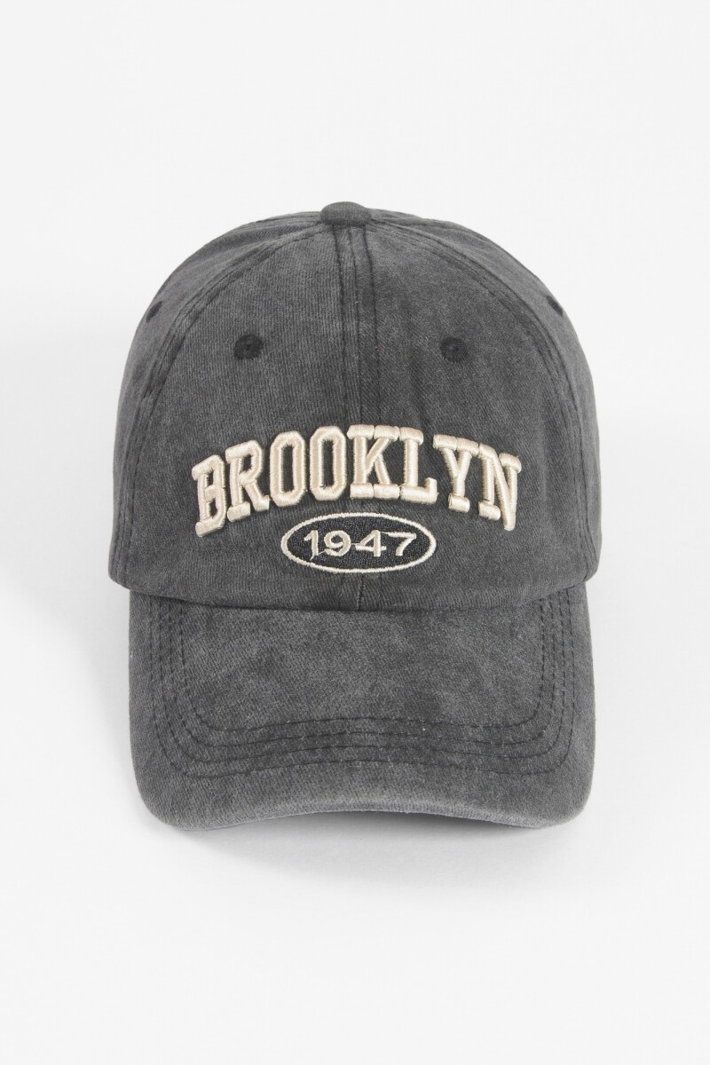 Cap gastado Brooklyn negro