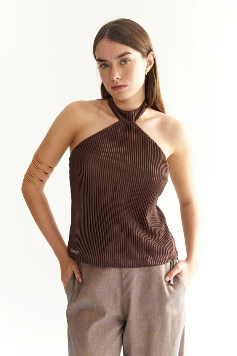 Top Louta Marron