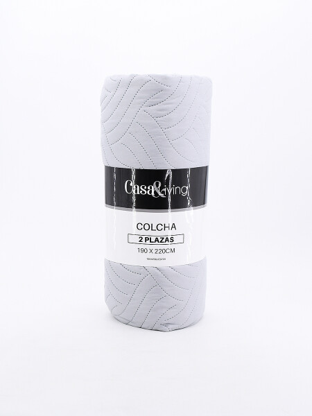 COLCHA 2 PLAZAS GRIS