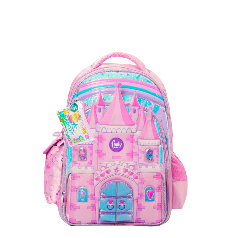 Mochila FOOTY 18" Castillo Rosado