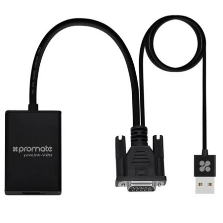 PROMATE Prolink-V2H Adaptador De VGA A HDMI Con Cable Usb PROMATE Prolink-V2H Adaptador De VGA A HDMI Con Cable Usb