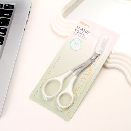 Tijeras Para Cejas Con Peine - Color Natural Tijeras Para Cejas Con Peine - Color Natural