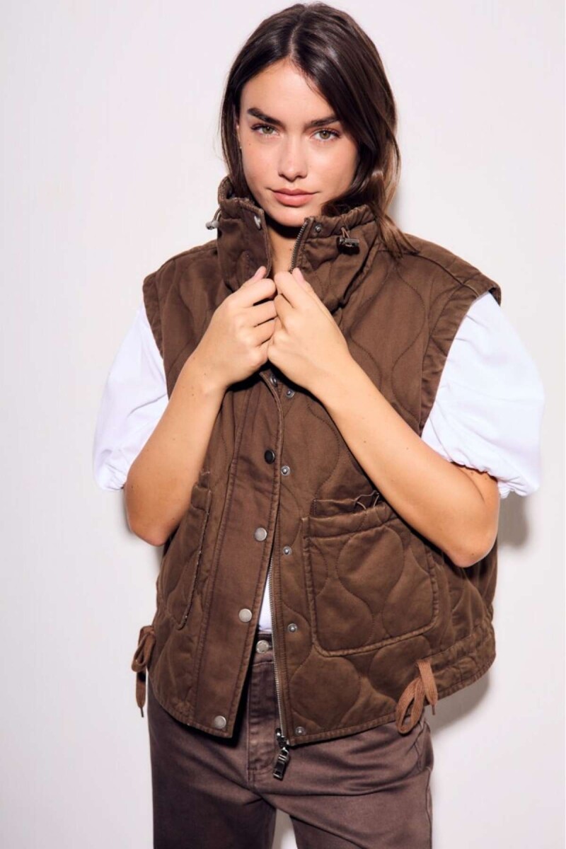 Chaleco Lavado Reversible - Chocolate 