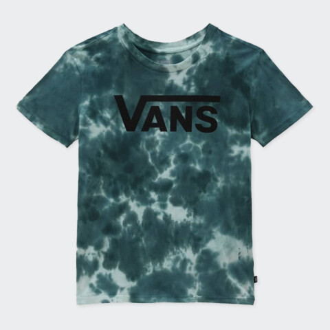 Remera Vans Cloud Wash Logo Verde