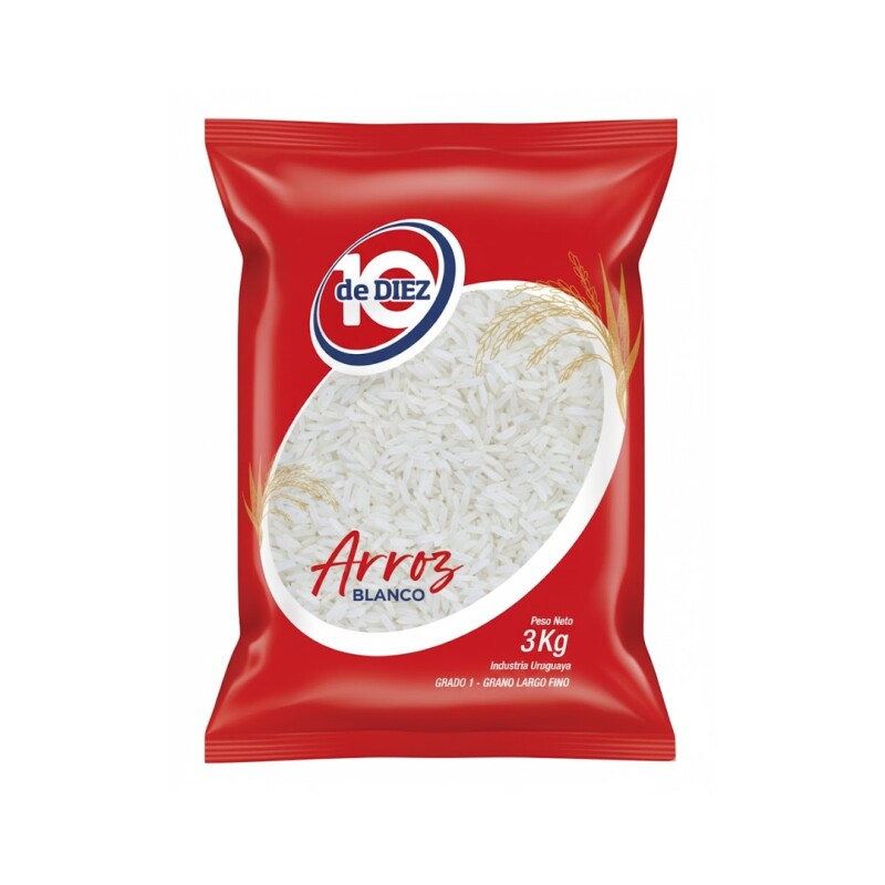 ARROZ BLANCO DE DIEZ 3KG Arroz Blanco De Diez 3kg