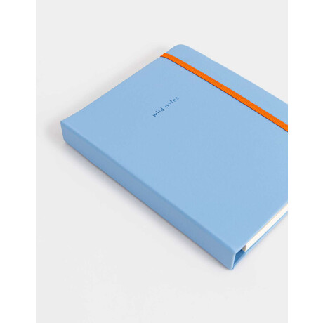Set De Cuaderno A5 De Pu Con Lapicera Y Pizarra Borrable Azul Celeste