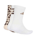 Medias de Mujer Adidas Leo Estampadas (3Pares) Blanco - Animal Print