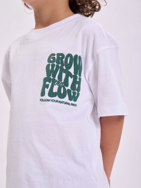 Remera estampa Grow With De Flow Blanco