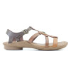 Sandalias Country Tiras Cruzadas de Mujer - 37329 Naranja-marron Claro