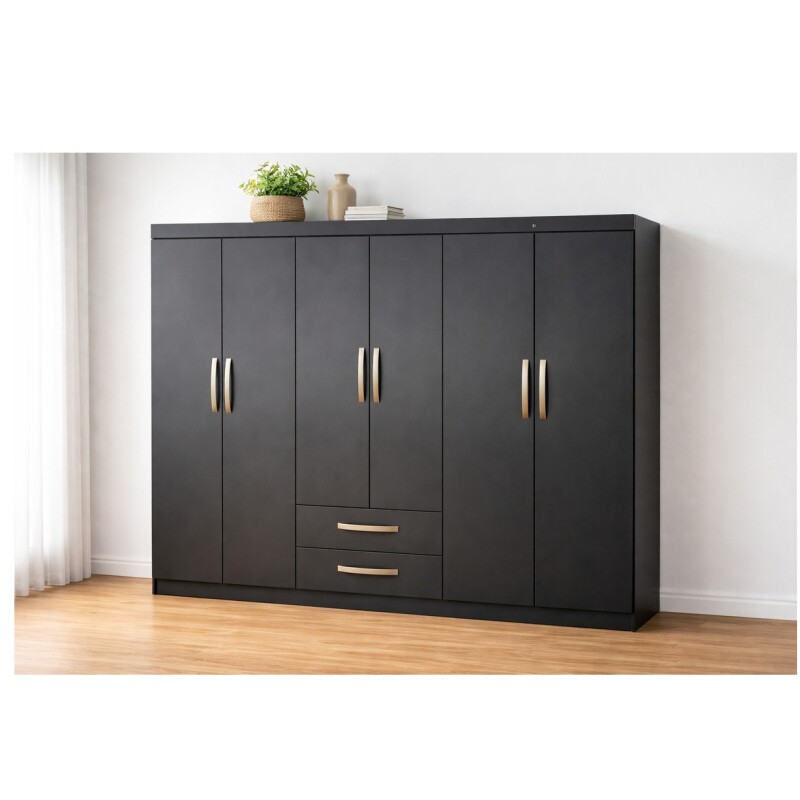 Ropero Placard 6 Puertas 2 Cajones 10 Estantes Ropero Placard 6 Puertas 2 Cajones 10 Estantes