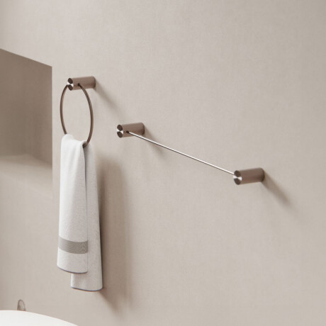TOALLERO RECTO METAL SIGNATURE BRONCE CEPILLADO 60CM BRONCE-ROSE GOLD