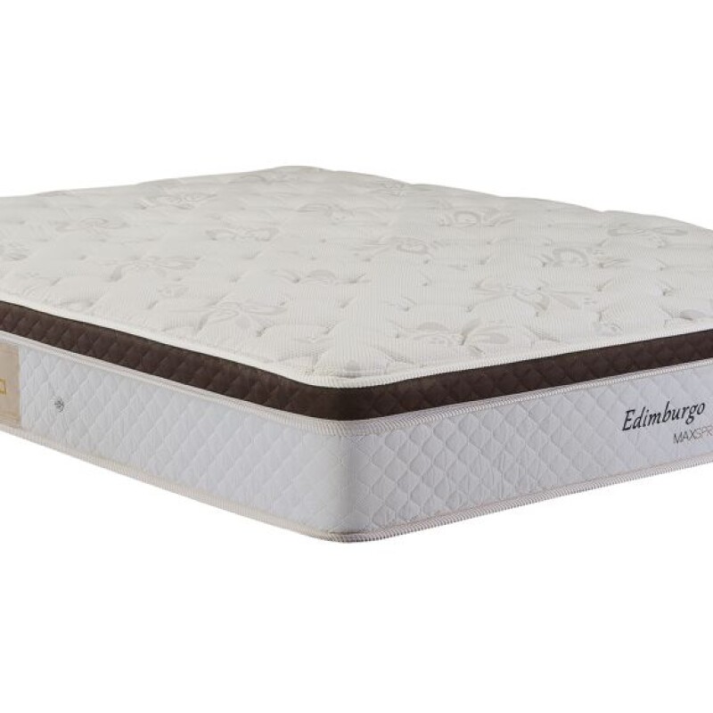 COLCHON DE RESORTES MAXSPRING - MODELO EDIMBURGO - 2 PLAZAS (1.40 X 1.90) - ESPUMA HR - PILLOW TOP COLCHON DE RESORTES MAXSPRING - MODELO EDIMBURGO - 2 PLAZAS (1.40 X 1.90) - ESPUMA HR - PILLOW TOP