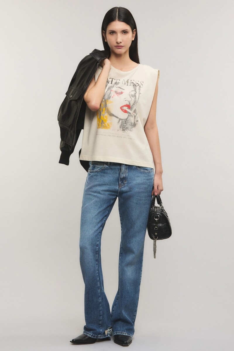 REMERA KATE MESS Crudo