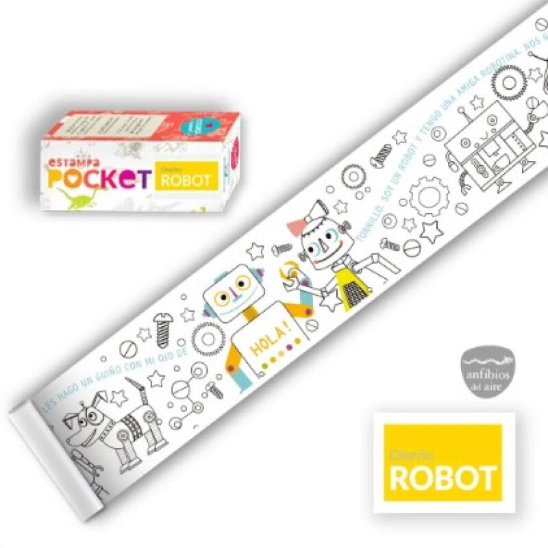 Pocket robot papel blanco - anfibios del aire Unica