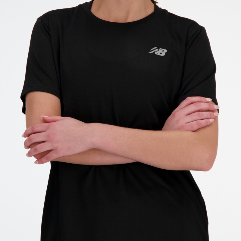 Remera New Balance de Dama - SHORT SLEEVE - WT41222BK BLACK