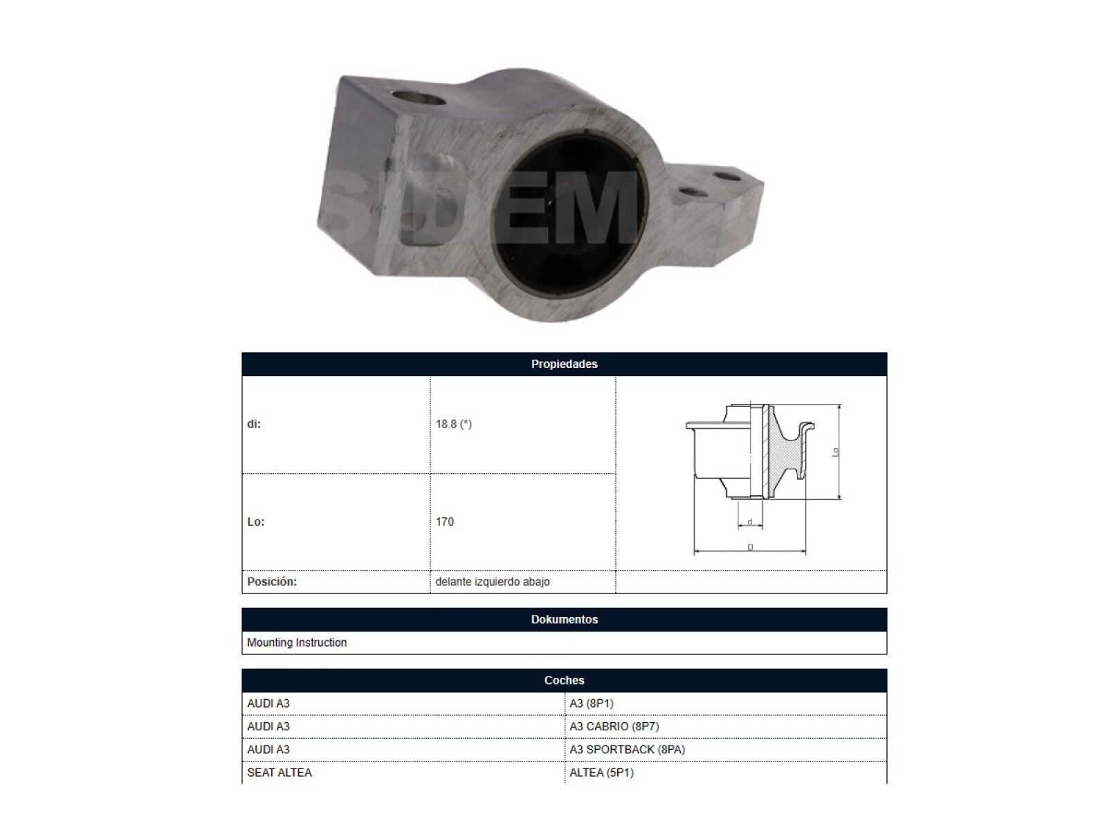 Soporte Parilla Volks Vento 07-10 Izq 