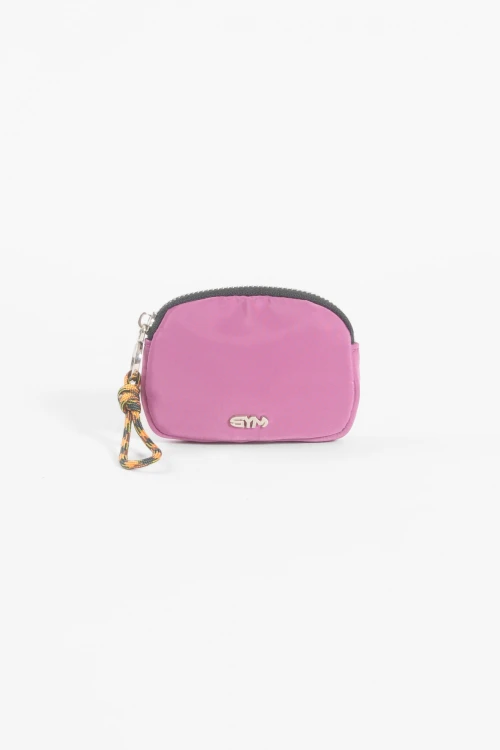 Monedero con cordón magenta