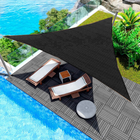 Lona Toldo Vela Triangular Filtro Uv 3,6m Sombra Negro