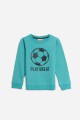 Buzo estampa Play Great TURQUESA