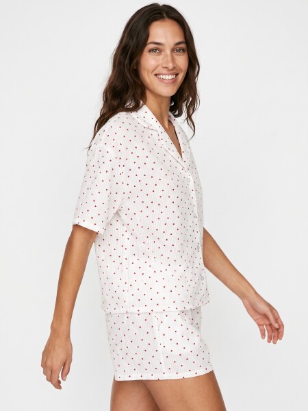 PIJAMA CONJUNTO TOP + SHORT SELENA BLANCO